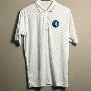 Antigua Minnesota TimberWolves White Polo Shirt with Logo Small